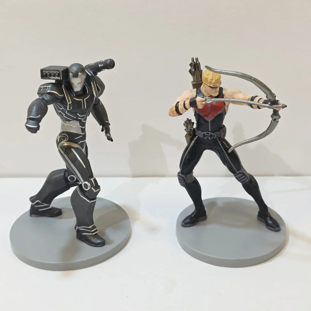Marvel Avengers Hawkeye War Machine Disney Store PVC Cake Topper Figures
